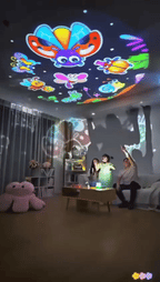 Kid's Projector Night Light for Kids – Rechargeable LED Bedside Lamp