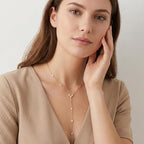 14K Gold Y Necklace Waterproof