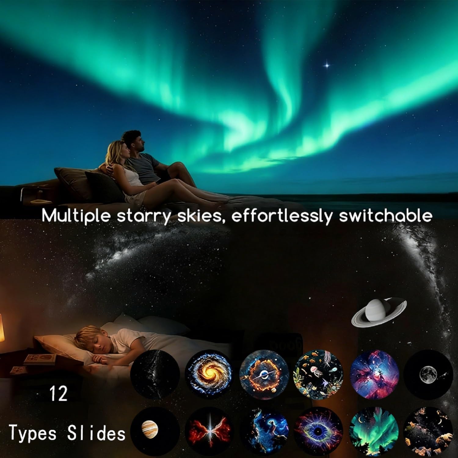 12-in-1 Galaxy Projector Night Light