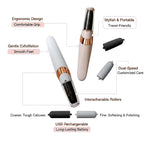 USB Charging Electric Foot Grinder with Dual Grinding Heads and Two Speed Adjustment Options