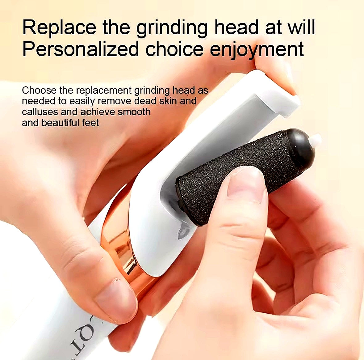 USB Charging Electric Foot Grinder with Dual Grinding Heads and Two Speed Adjustment Options