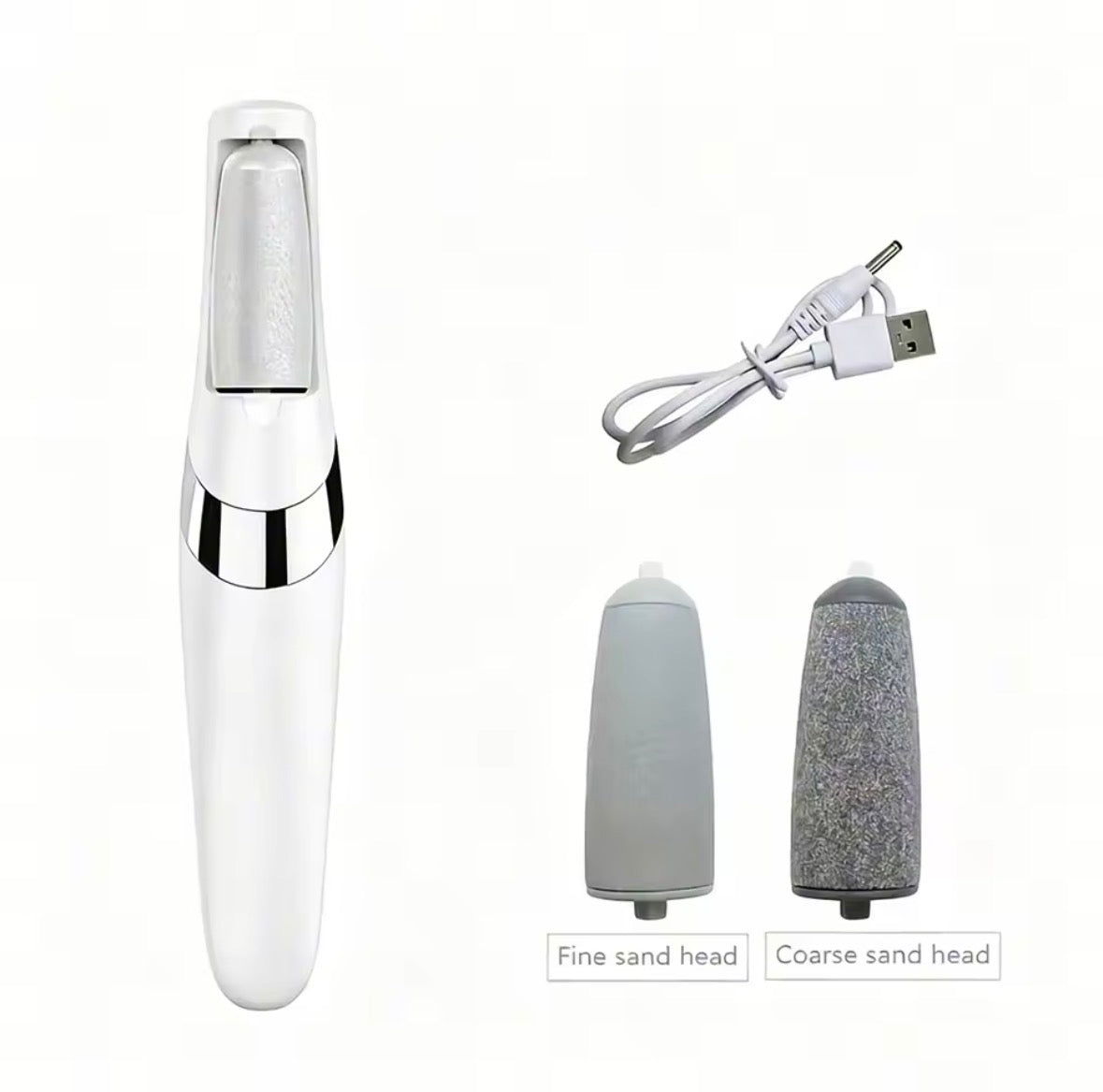 USB Charging Electric Foot Grinder with Dual Grinding Heads and Two Speed Adjustment Options