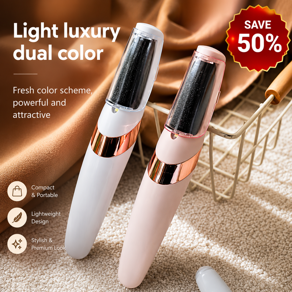 USB Charging Electric Foot Grinder with Dual Grinding Heads and Two Speed Adjustment Options