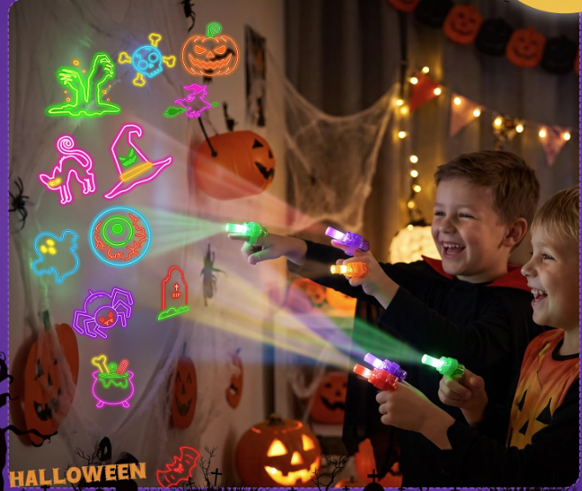 Glow Projection Rings – 5-Piece LED Party Fun for Kids & Adults 5 Rings