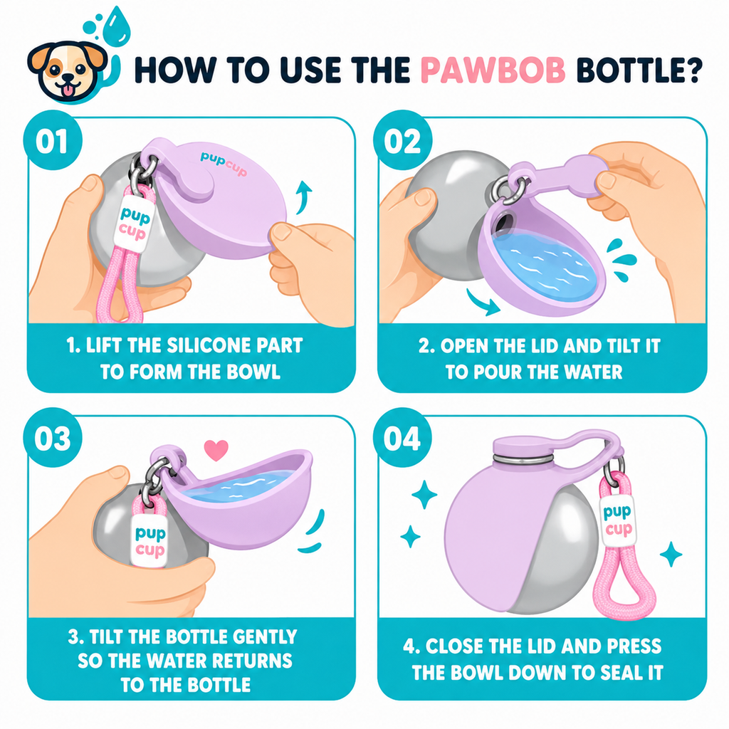Leak-Proof Stainless Steel Dog Water Bottle