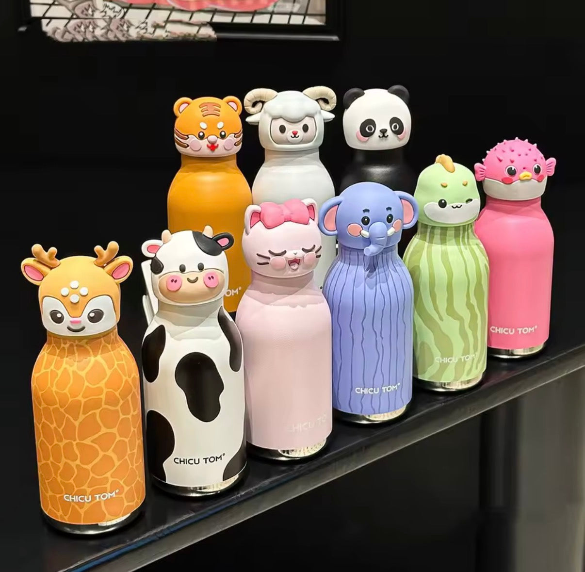 Cute 3D Animal Water Bottle – 304 Stainless Steel Thermal Flask