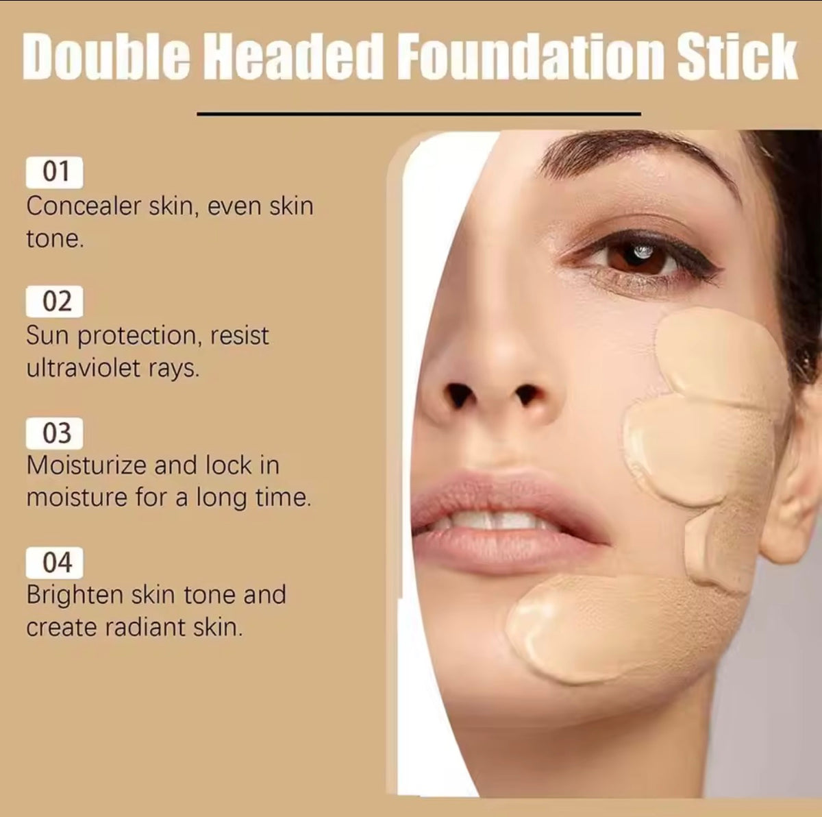 5-in-1 Dual Foundation Stick with Brush
