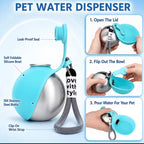 Leak-Proof Stainless Steel Dog Water Bottle