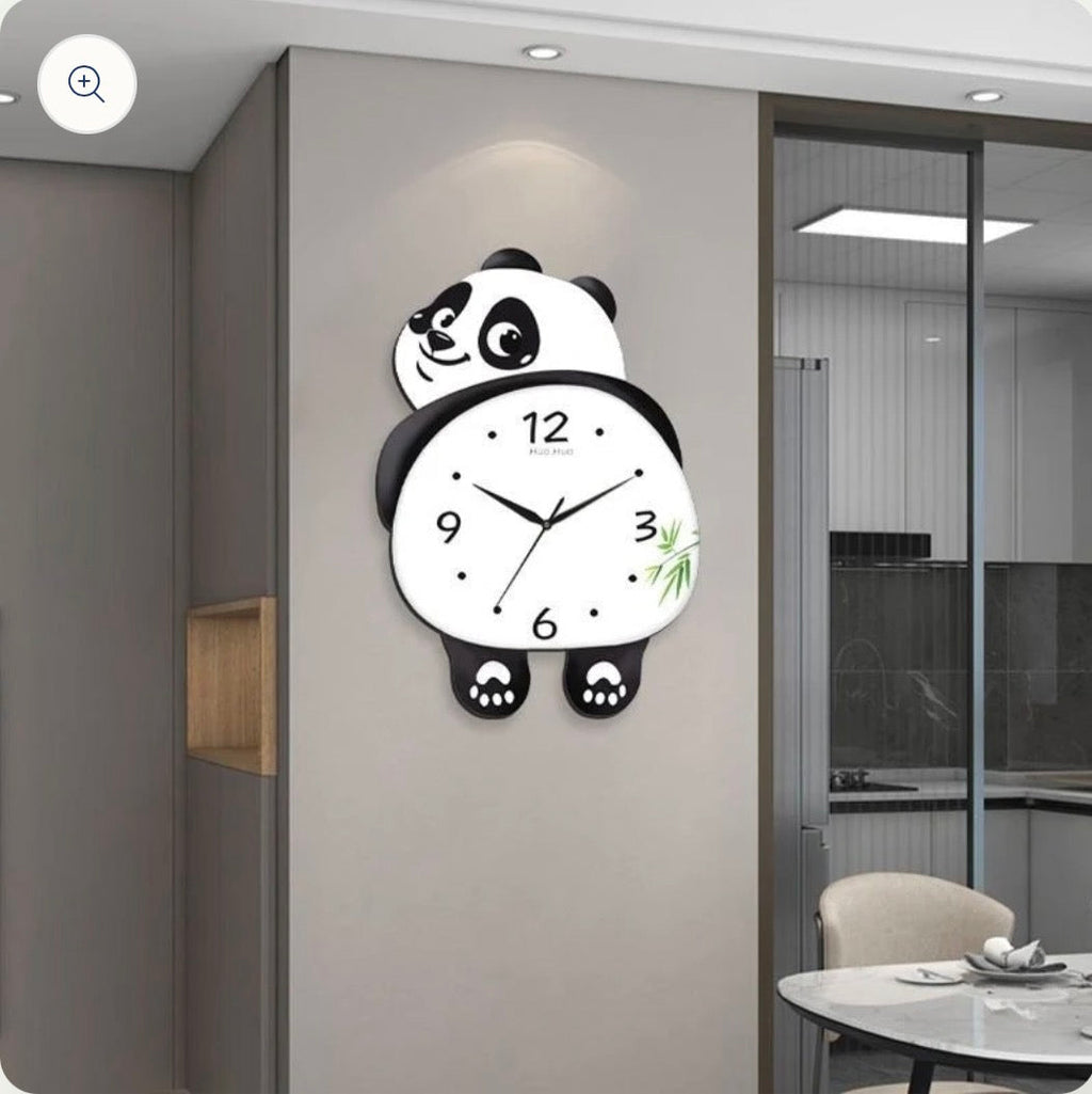 Adorable Panda Rotating Wall Clock A Cute Upgrade
