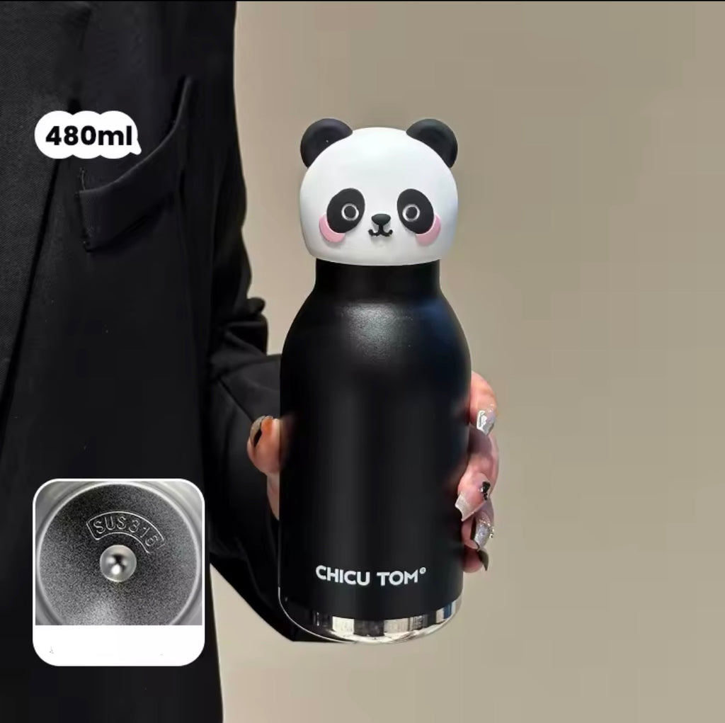 Cute 3D Animal Water Bottle – 304 Stainless Steel Thermal Flask
