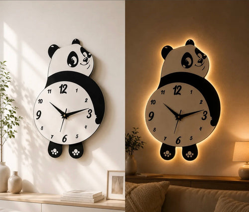 Adorable Panda Rotating Wall Clock A Cute Upgrade