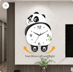 Adorable Panda Rotating Wall Clock A Cute Upgrade