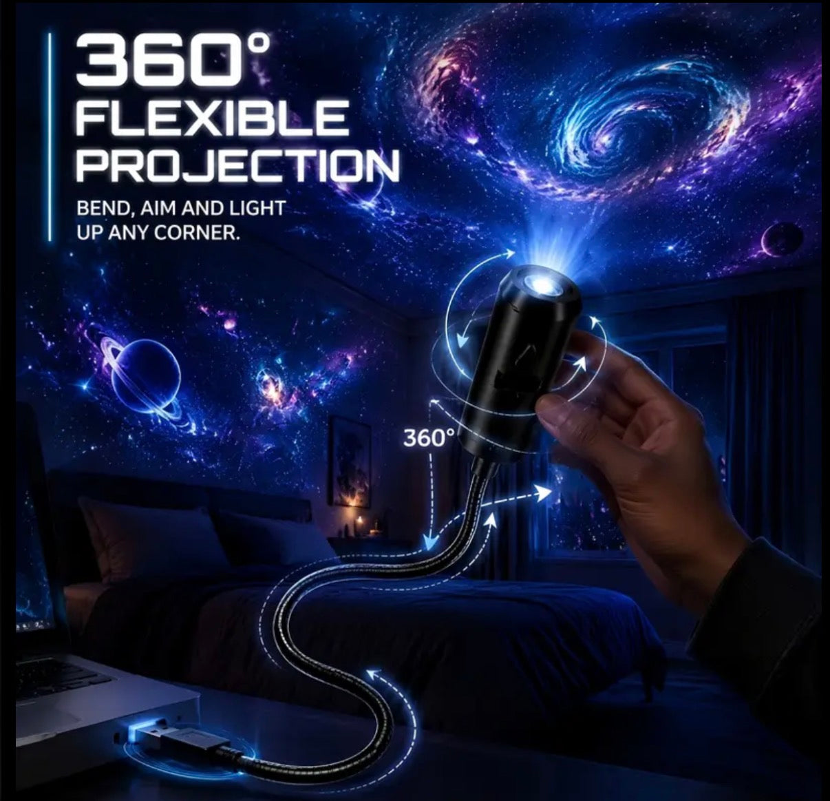 Premium 12-in-1 Galaxy Projector Night Light