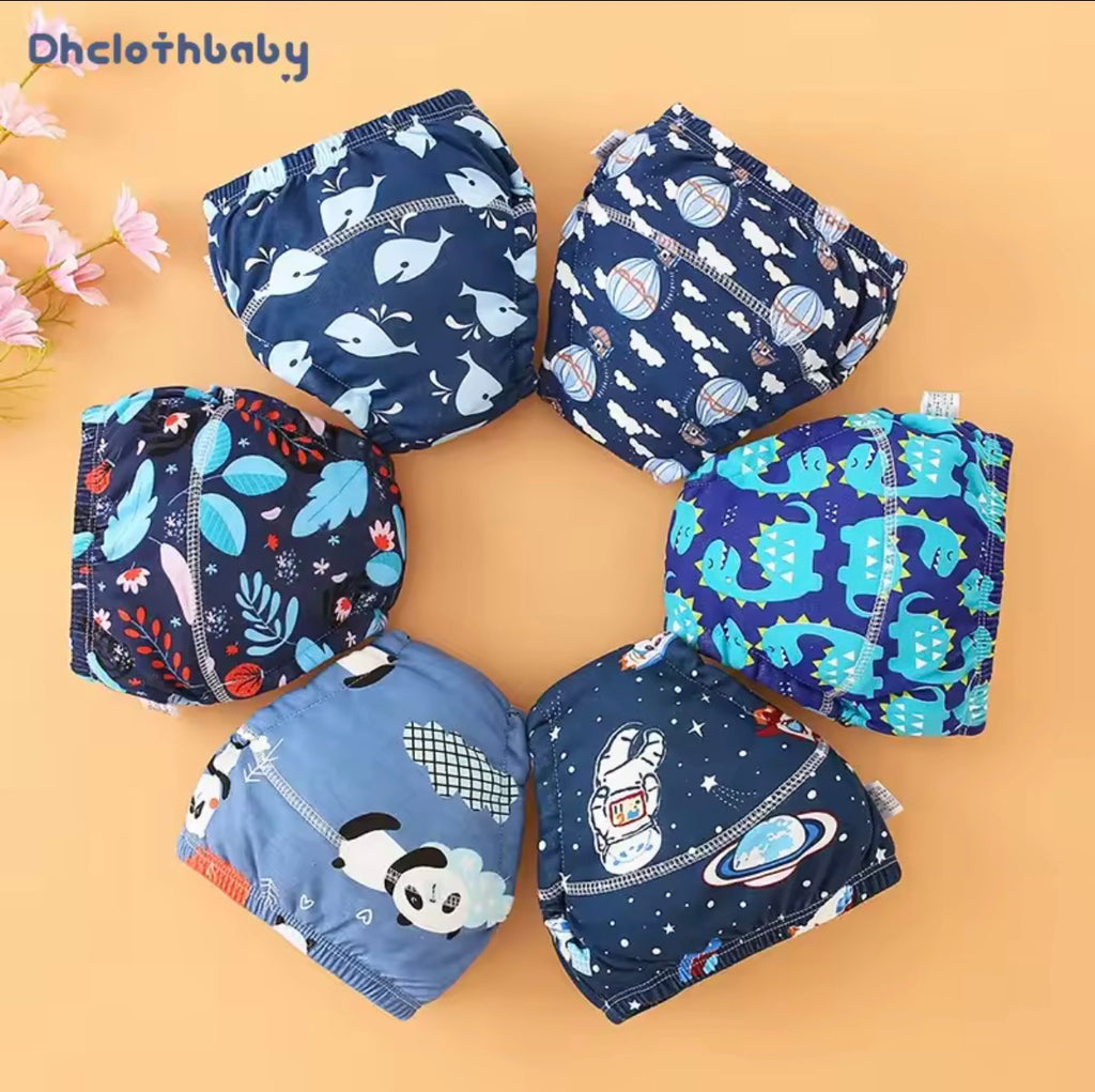 Lifetime Reusable Washable Baby Diapers Pants 3 Layers Soft Cotton