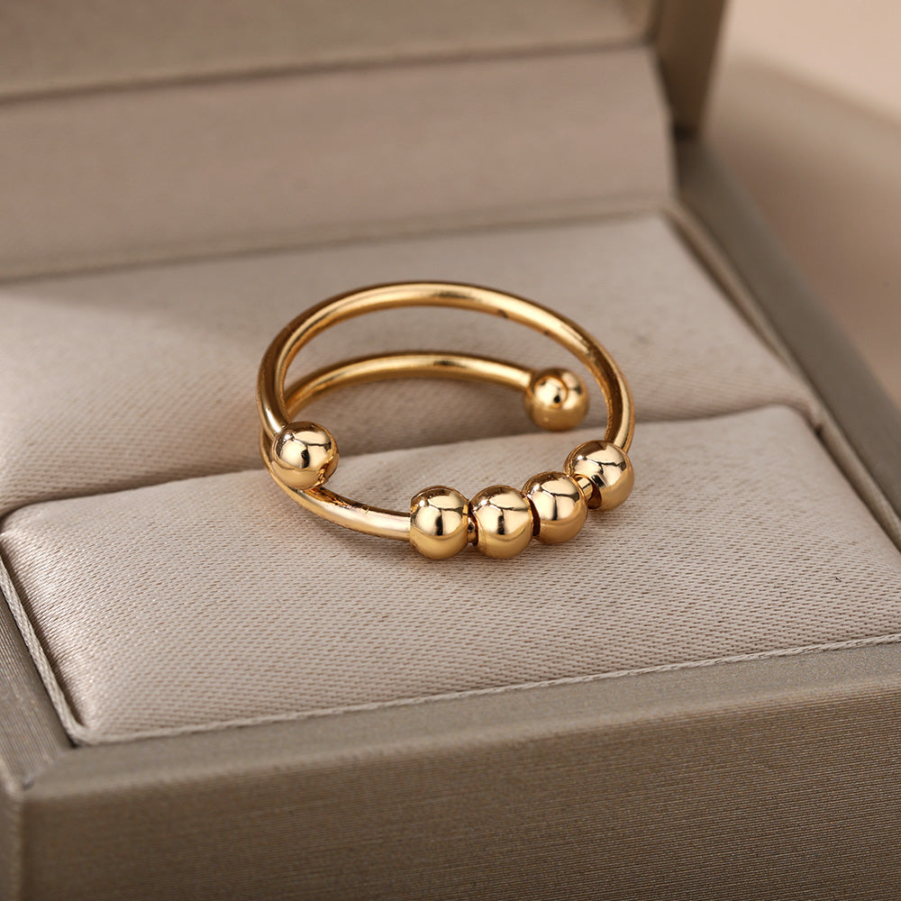 Adjustable Anxiety Spinner Ring for Women | Stress Relief Ring