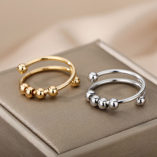 Adjustable Anxiety Spinner Ring for Women | Stress Relief Ring