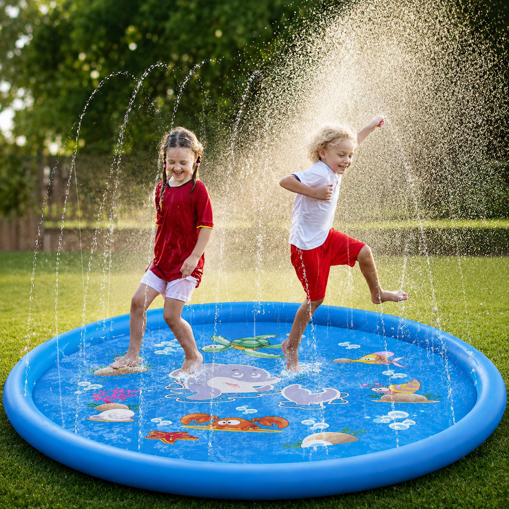Inflatable Baby Play Mat Water Play Mat For Kids Pool Mat 70x60x15cm