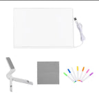 DIY LED Light-Up Writing Board With 7 Marker Acrylic Pad with Stand | Colorful DIY Notes & Erasable Neon Pens