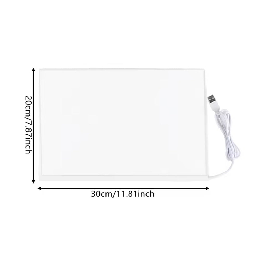 DIY LED Light-Up Writing Board With 7 Marker Acrylic Pad with Stand | Colorful DIY Notes & Erasable Neon Pens