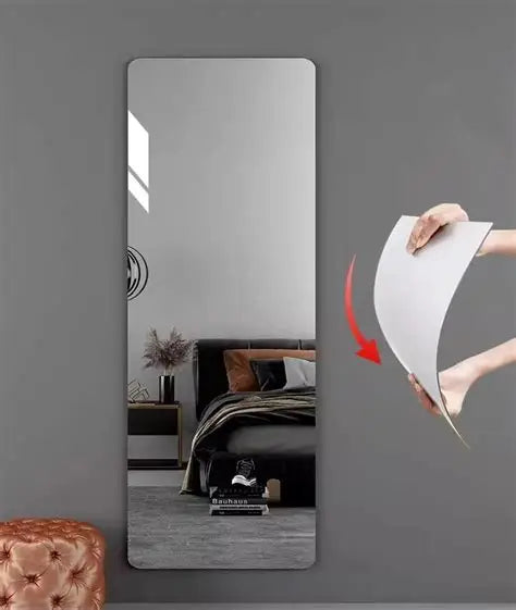Premium Large Acrylic Mirror Wall Sticker | Self-Adhesive HD Mirror