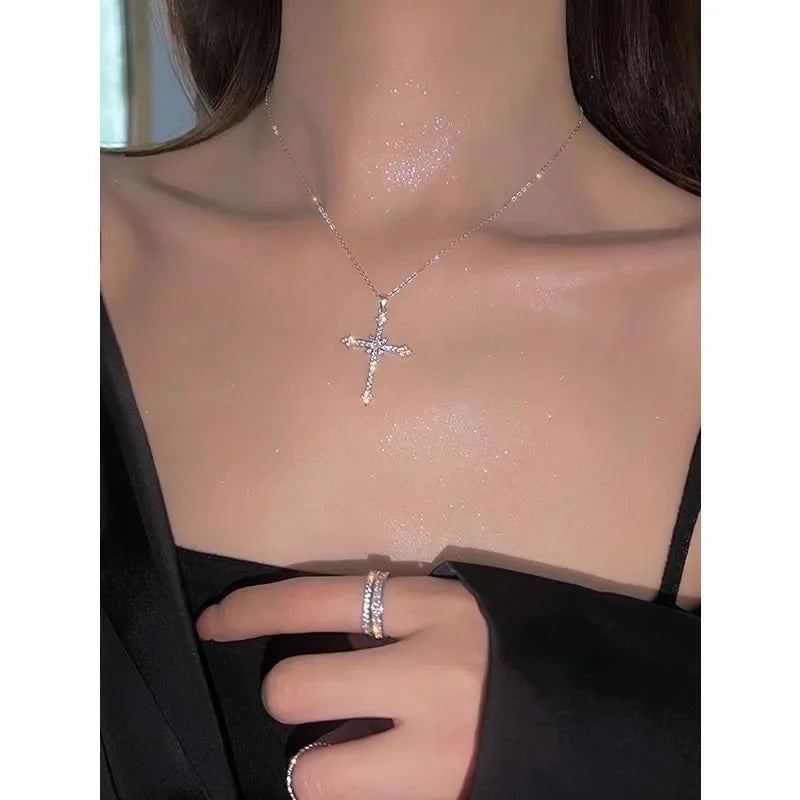 Diamond Cross Pendant Necklace