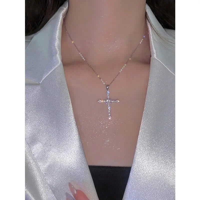 Diamond Cross Pendant Necklace
