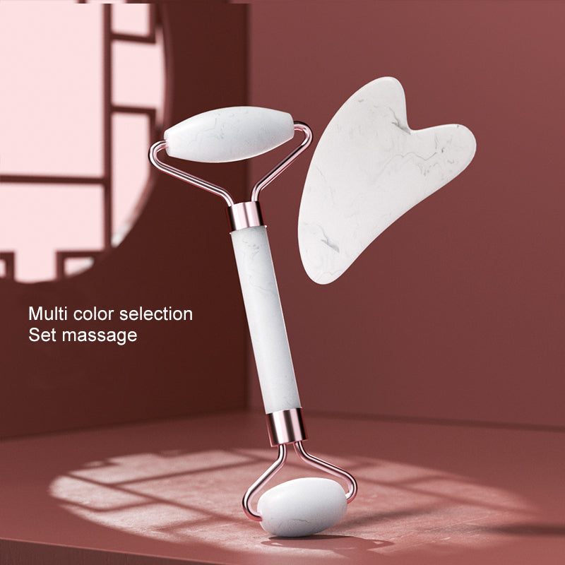 Natural Face Roller & Gua Sha Set