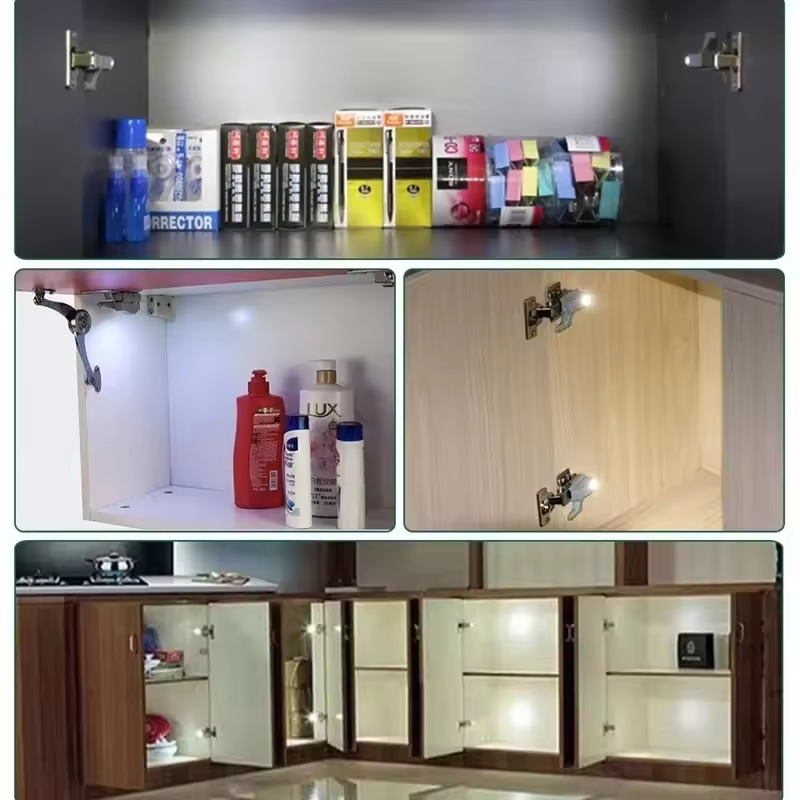 10PCS LED Cabinet Hinge Lights for Wardrobes & Kitchen Cabinets