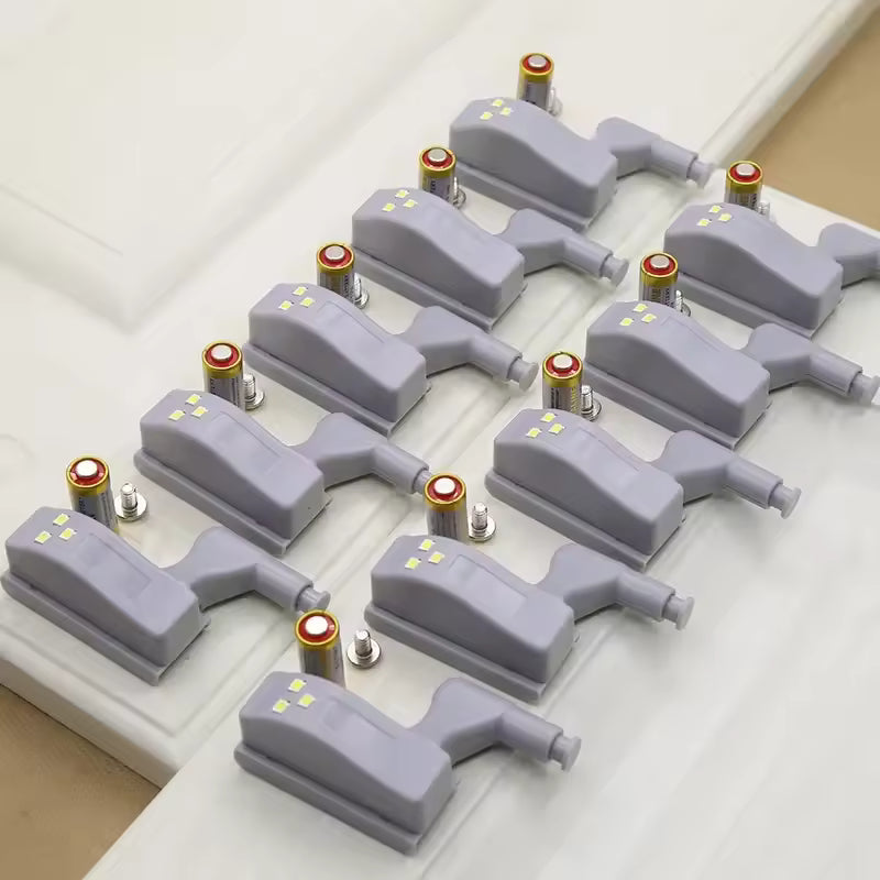 10PCS LED Cabinet Hinge Lights for Wardrobes & Kitchen Cabinets