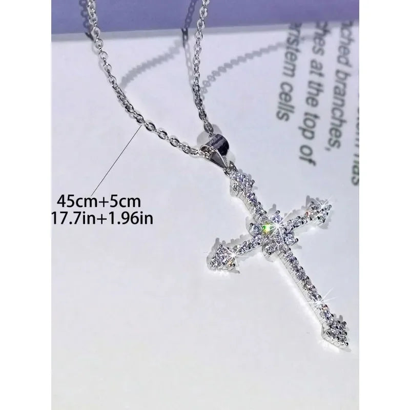 Diamond Cross Pendant Necklace