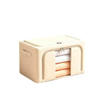 3-Piece Foldable Fabric Storage Bags with Steel Frame
