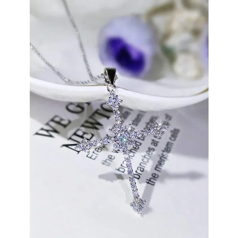 Diamond Cross Pendant Necklace