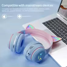 RGB Cat Ear Bluetooth Headphones
