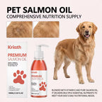 Natural Salmon Fish Oil for Dogs & Cats | Omega 3, 6 & 9 Daily Health Supplement