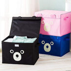 SET OF 3 Steel Frame Foldable Storage Bags Large Capacity Zipper & Clear Window