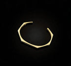 Stainless Steel Hexagon Adjustable Cuff Bangle 2 Sets