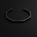 Stainless Steel Hexagon Adjustable Cuff Bangle 2 Sets