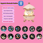 Slide Projector Nightlights 360° Rotating 12 Films Kids Star Night Light Projector for Bedroom Home Decoration Lamp